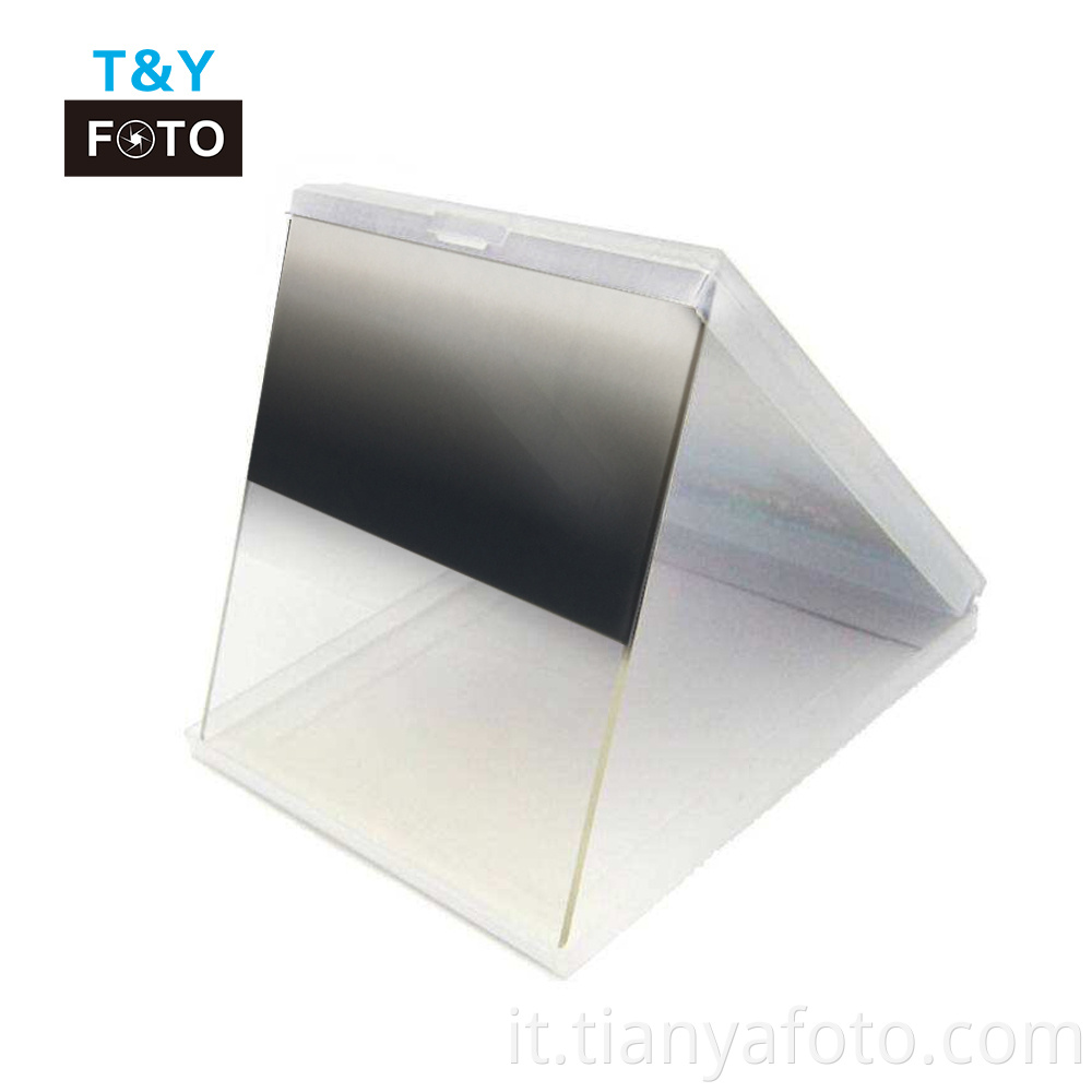 Witianya 100mm*150mm 4-Stop Square Reverse Gradual Gradual Gray Lens Filter ND16 per fotocamera digitale